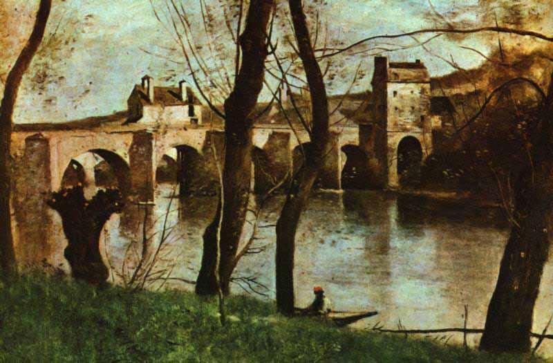 Jean-Baptiste-Camille Corot The Bridge at Mantes